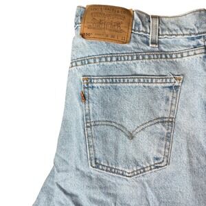 Vintage Levi's 550 Denim Shorts Mens 36 Light Wash Orange Tab Relaxed Fit